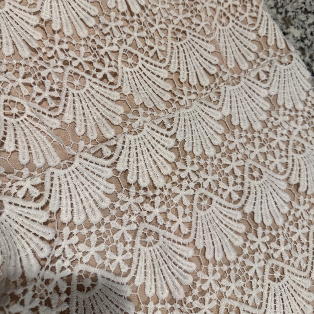 Charlotte Russe Strapless Lace Crochet Bodycon Mini Dress Size XS - Picture 5 of 6